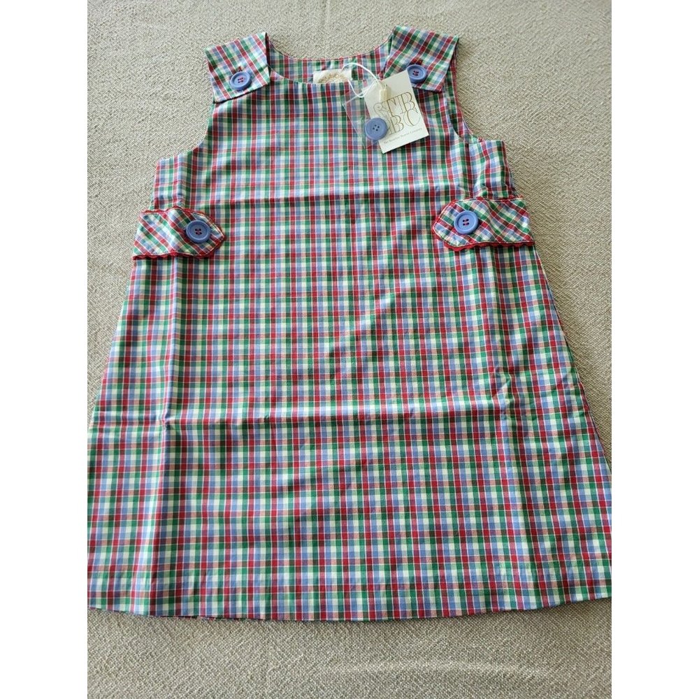 The Beaufort Bonnet Company Girls Janie Jumper Dress Miss Porter’s Plaid Size 5